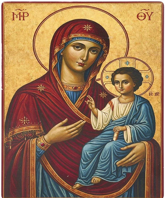 Virgin Mary with Child Wood Icon, New #AB-114 - Journeys of Faith