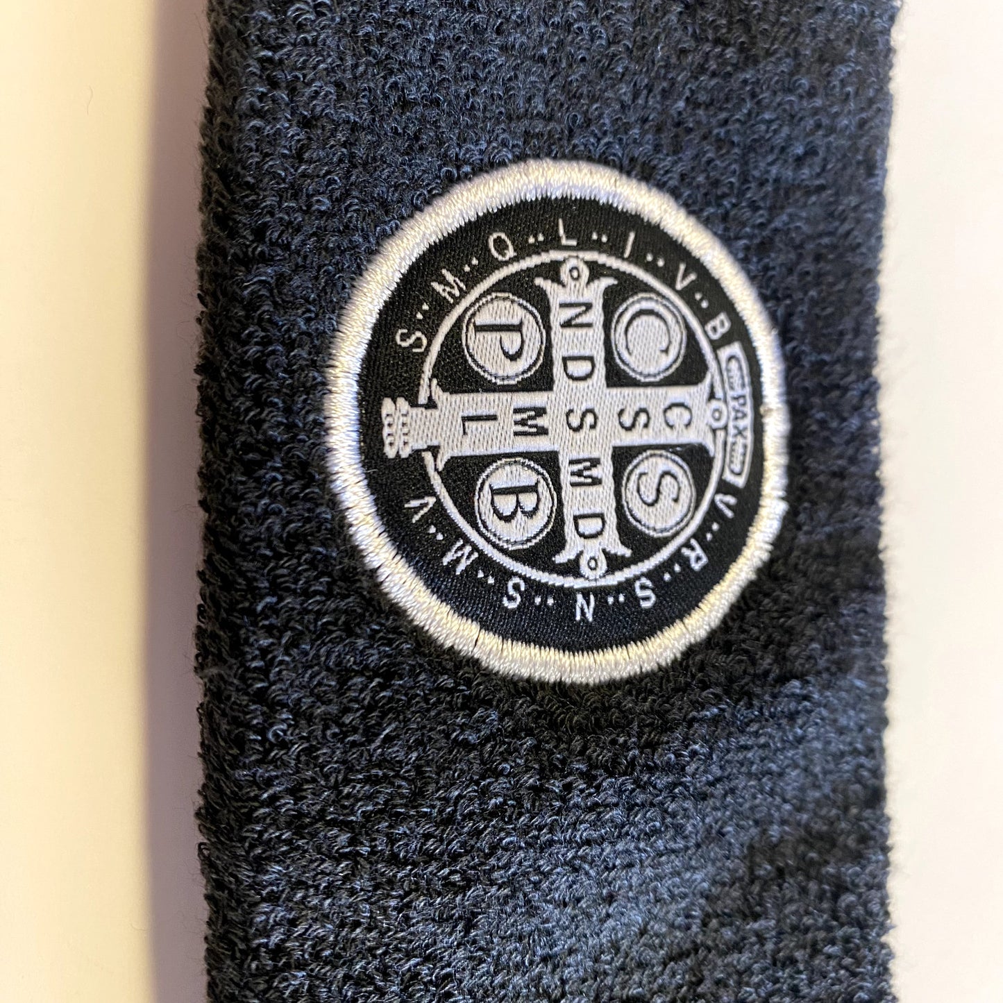 Saint Benedict Black Sports Headband, New #AB-22