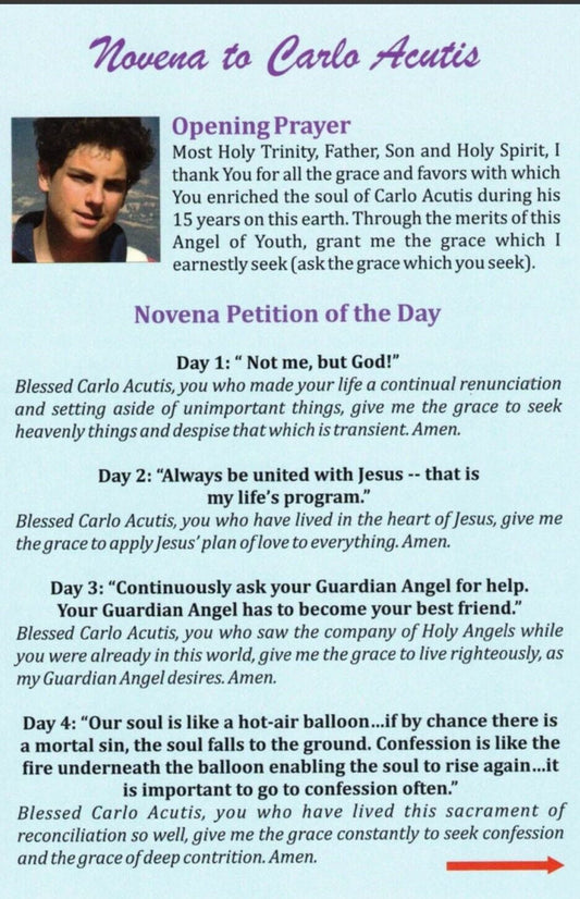 Novena to Blessed Carlo Acutis, New #PC-114 - Journeys of Faith
