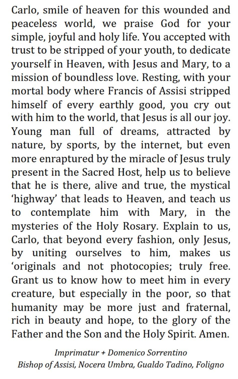 Saint Carlo Acutis, Canonization Prayer Card , New #PC-119 Journeys of Faith Collectibles:Religion & Spirituality:Christianity:Holy Cards
