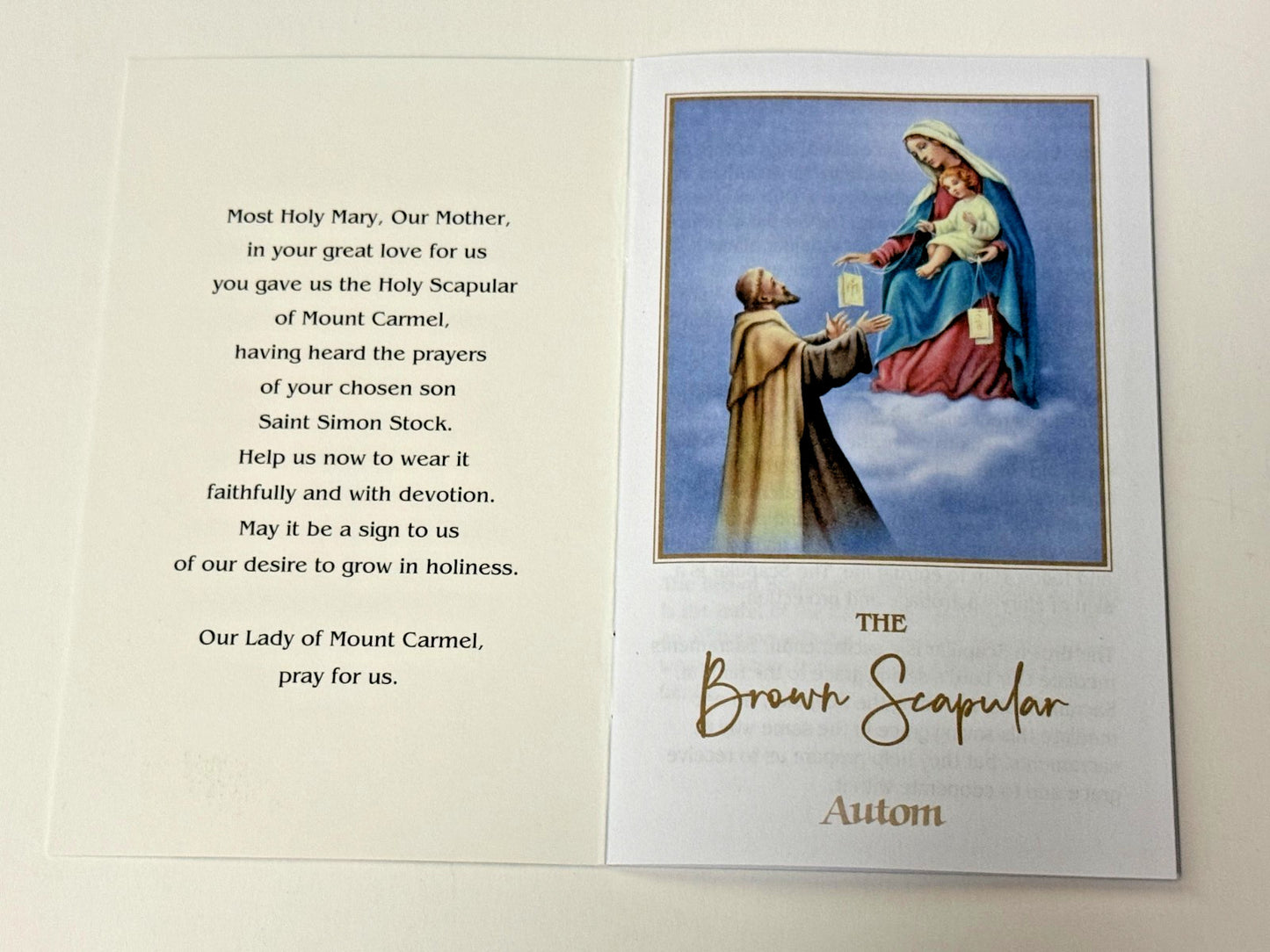 The Brown Scapular Booklet, New #Gftshp-196
