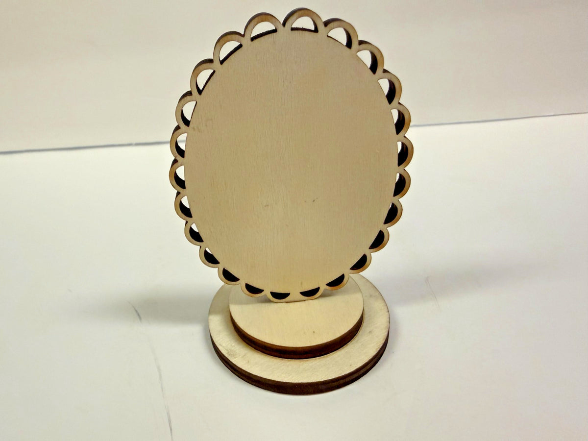 Saint Philomena  3.5"  Scalloped Wood Image, New #Gftshp-245