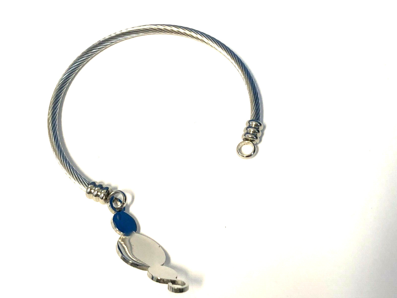 Saint Benedict Medal on Gold or Silver Bangle Bracelet, New - Journeys of Faith