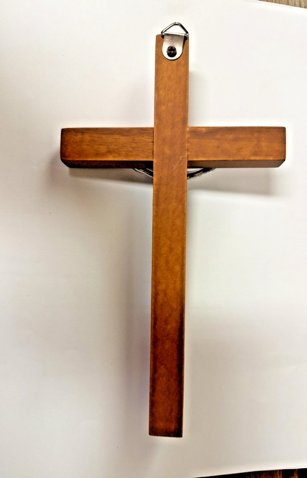 Olive Wood Finish Wall Crucifix  8",  New #AB-416-R2