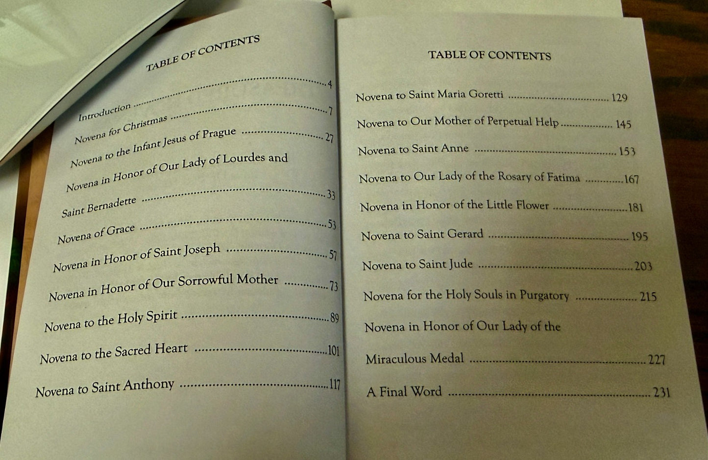 Treasured Novenas Hardcover Book, 240 pgs. New, # NO-07