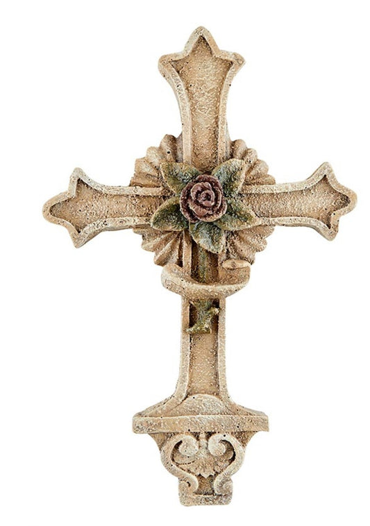 Rose of Sharon 8.5" Cross, New #AB-233 - Journeys of Faith