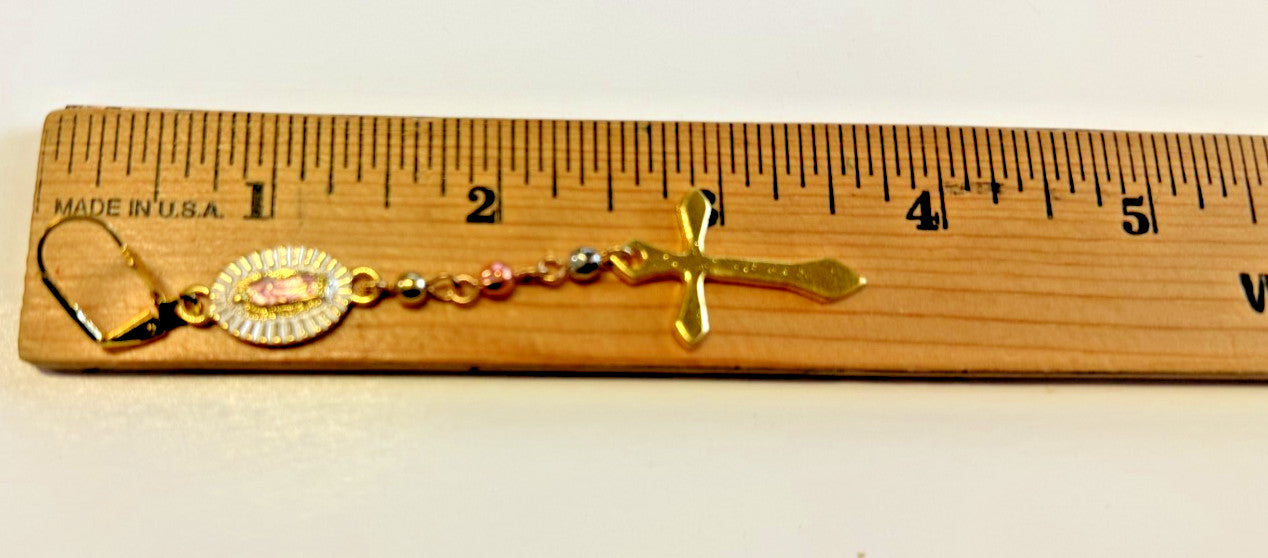 Our Lady of Guadalupe Dangle 3.75"  Earrings, New #AB-382-R2 - Journeys of Faith