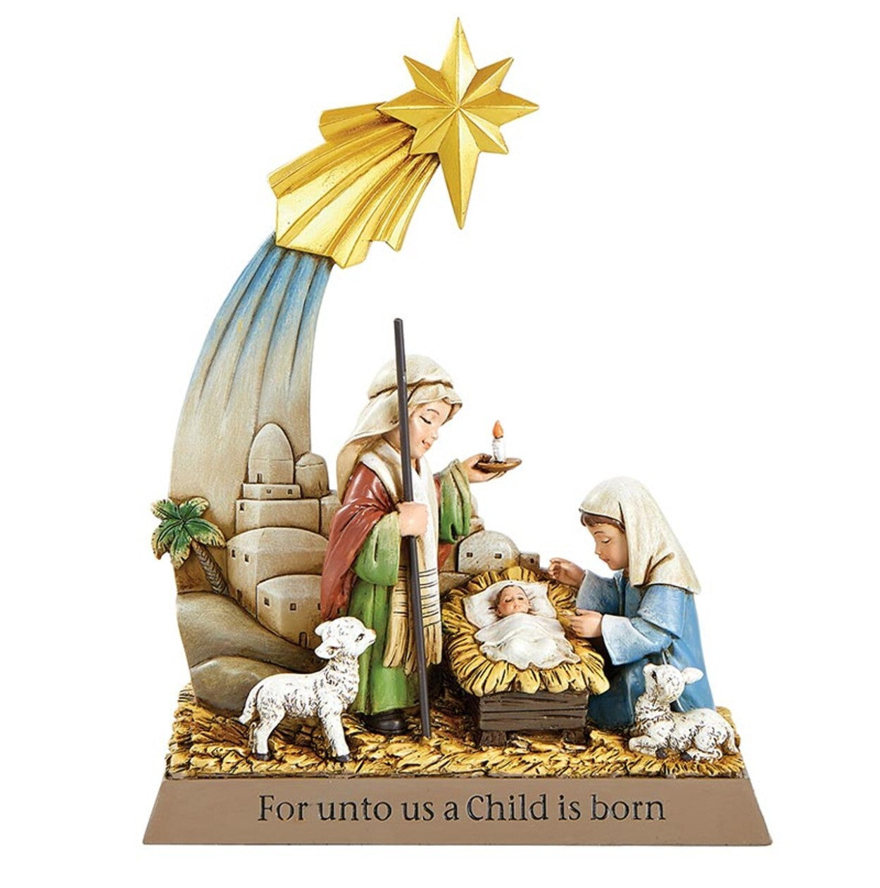 Children Nativity Scene Figurine"For Unto Us a Child is Born", New # AB-249