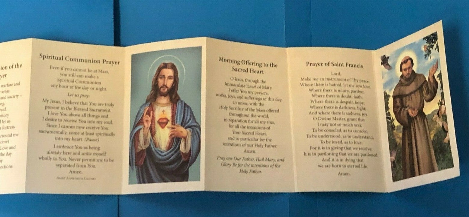Spiritual Protection Prayer Pocket Folder by Bob and Penny Lord, featuring Christian holy card design for religious collectibles.