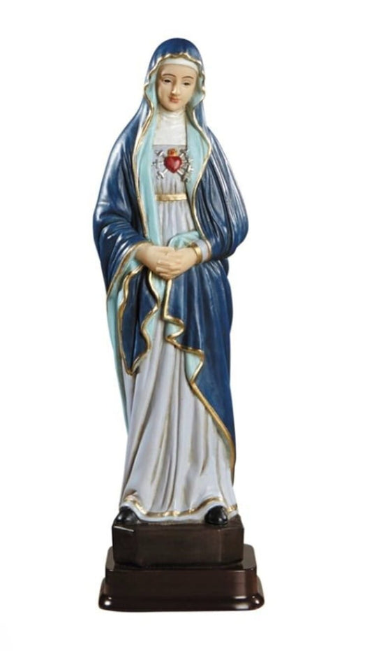Sorrowful Blessed Mother 8.75" Resin Statue with Wood Base Bob and Penny Lord Journeys of Faith Collectibles:Religion & Spirituality:Christianity:Statues & Figures