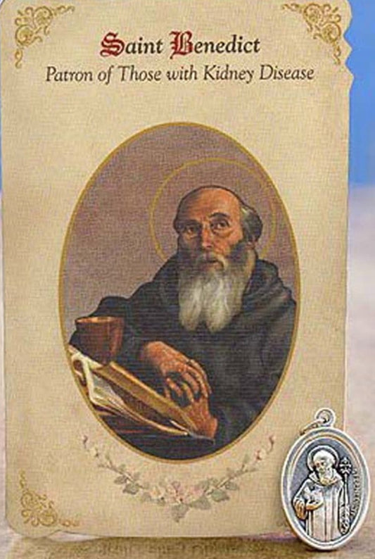 Saint Benedict (Patron St of Kidney Disease) Novena + Medal, New #PCM-06 - Journeys of Faith