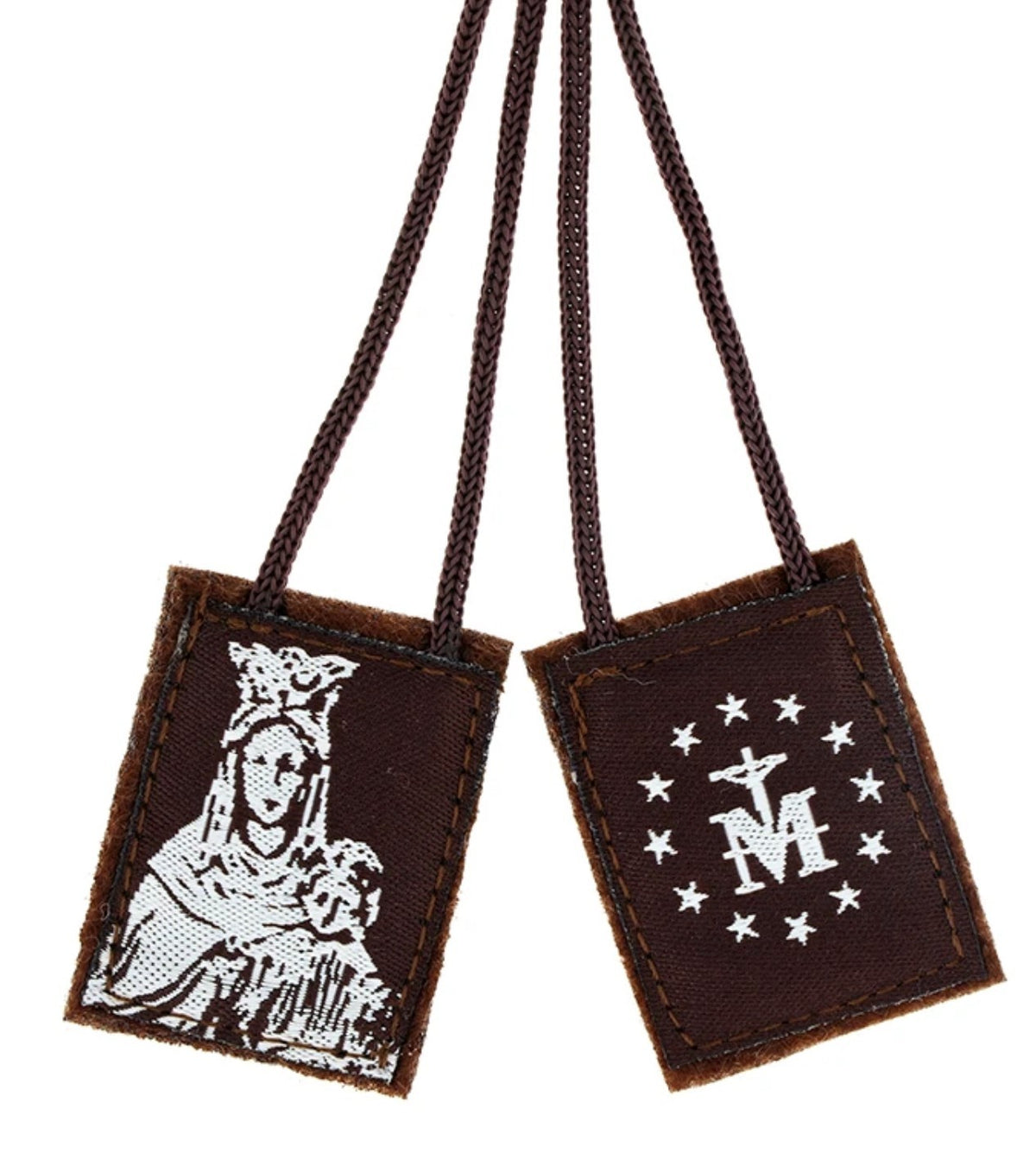 Our Lady of Mount  Carmel Marian Brown Scapular, New #AB-447-R2
