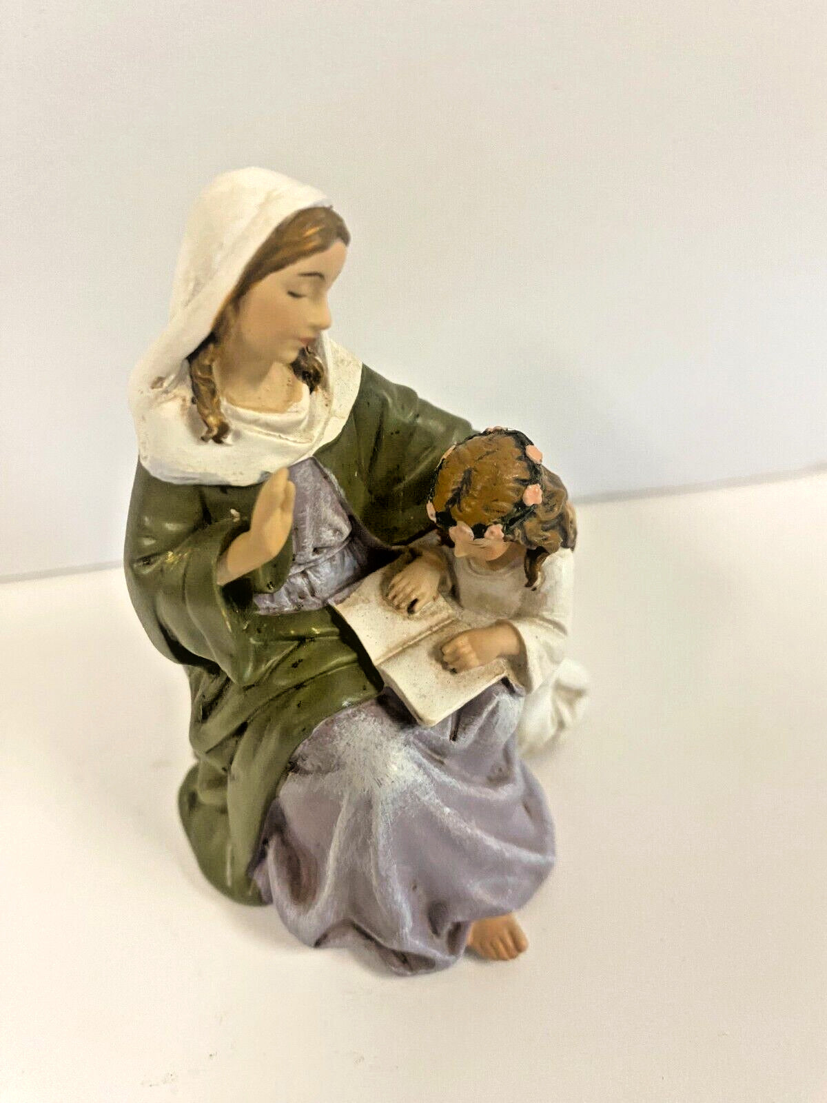 Saints Anne & Blessed Mother Mary 2.75"H Statue,  New #RM-008 - Bob and Penny Lord