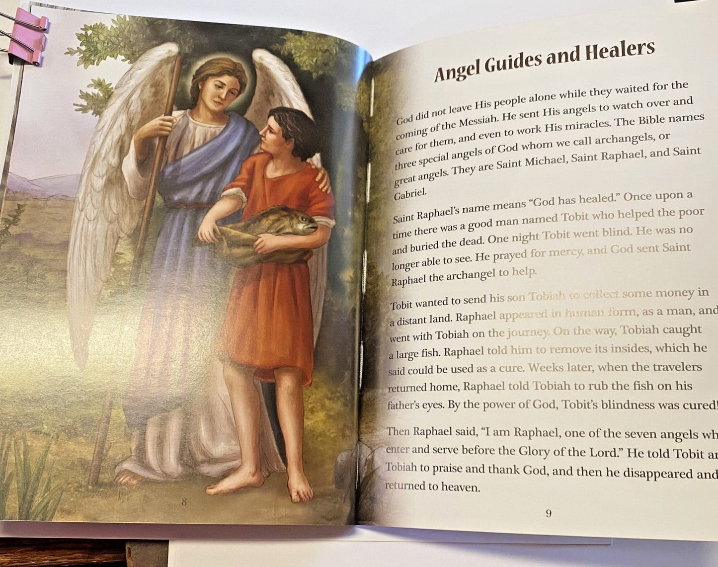 Children's paperback book titled The Angels of God by Bob and Penny Lord, featuring angel illustrations and Christian themes.