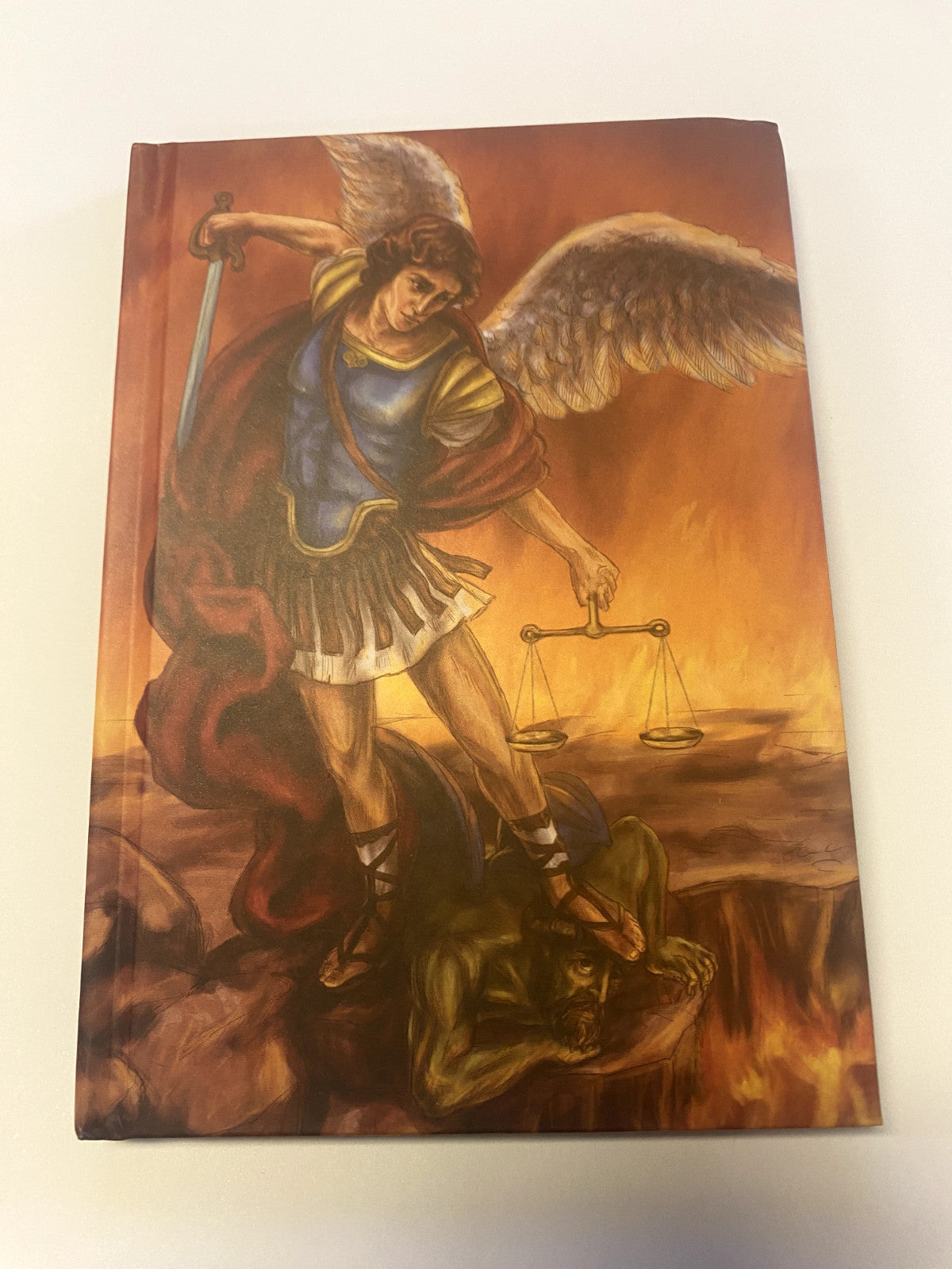 Saint Michael the Archangel hardcover journal by Bob and Penny Lord, featuring religious imagery and a 6.25-inch size.