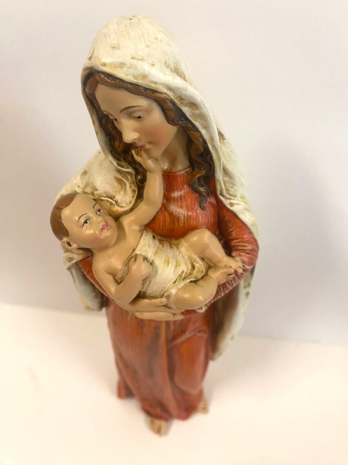 Blessed Mother & Child Jesus/Titled "Child's Touch"  10"H  Statue, New - Journeys of Faith