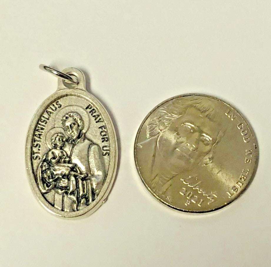Saint Stanislaus Kostkas(Patron of Broken Bones) Prayer Card+Medal, New #PCM-028