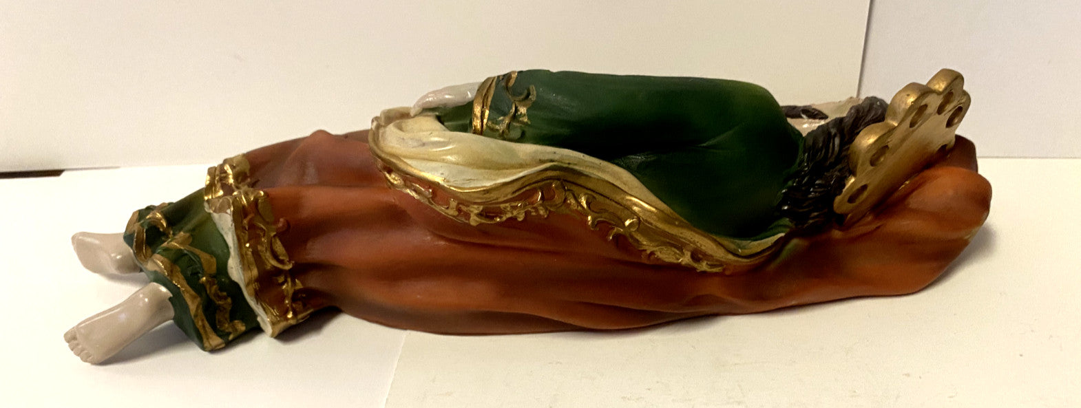 Sleeping Saint Joseph 8-inch statue by Bob and Penny Lord, detailed Christian religious figure for collectibles and spiritual display.