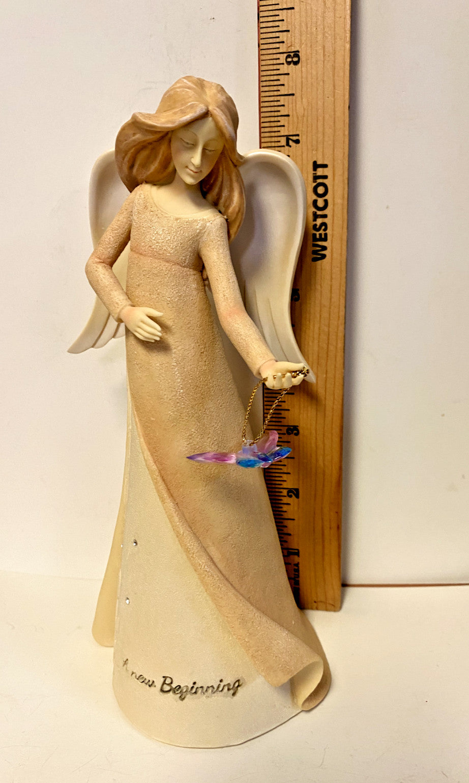Foundations by Enesco 7.5" "A New Beginning" Angel, New - Journeys of Faith