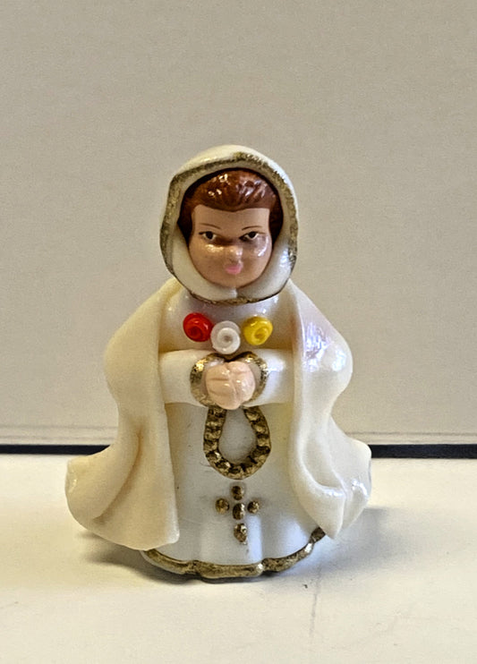 Small Mystic Rose Christian statue by Bob and Penny Lord, 1.75-inch collectible religious plate from Colombia, detailed spiritual design