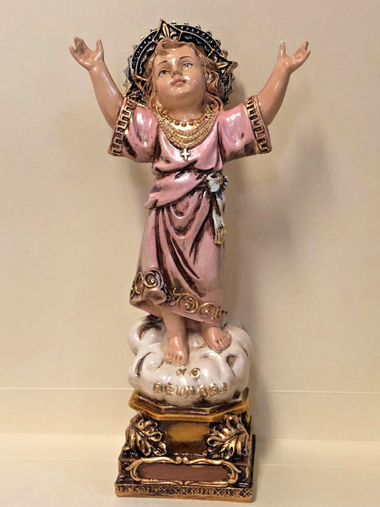 8-inch Divino Niño statue from Colombia, religious collectible depicting the Christian child Jesus, by Bob and Penny Lord Journeys of Faith.