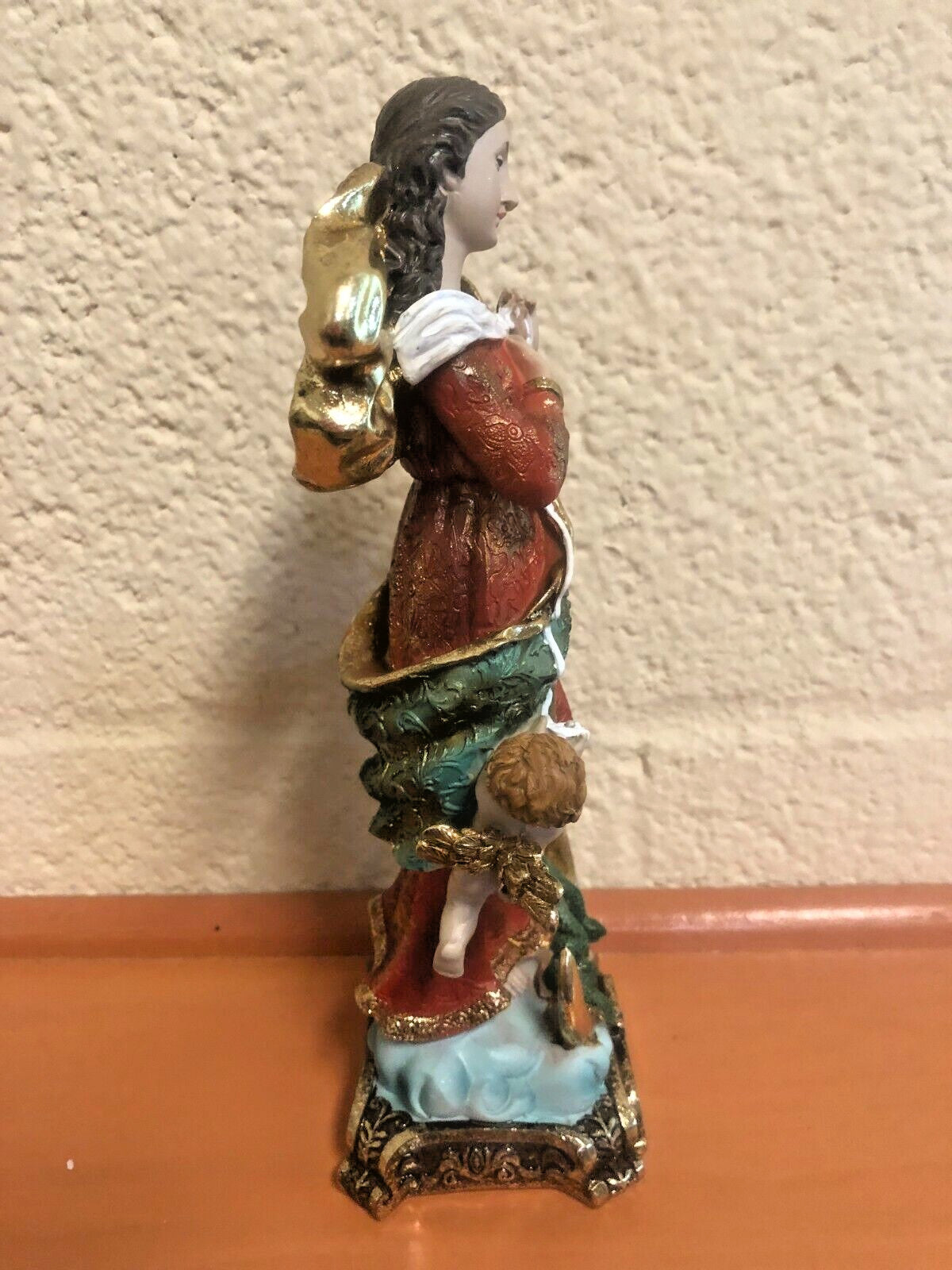 8-inch Our Lady Undoer of Knots statue by Bob and Penny Lord, detailed Christian religious collectible figure.