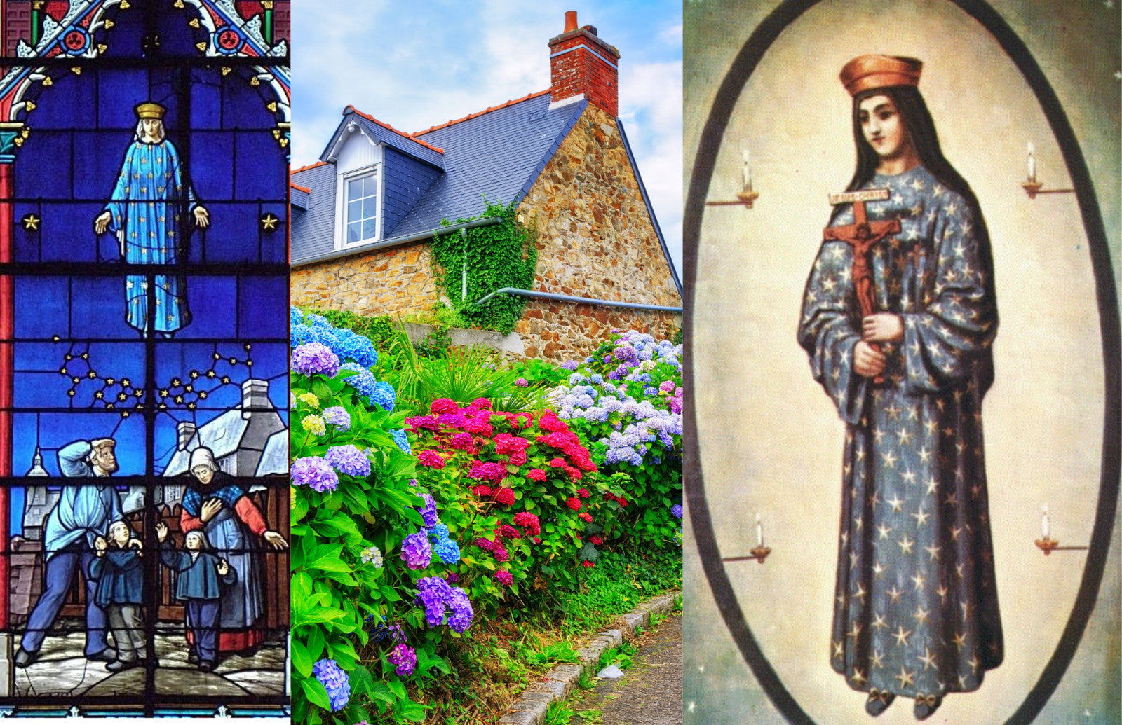 Our Lady of Pontmain 11x17 art print by Journeys of Faith, featuring a detailed religious illustration on white paper.