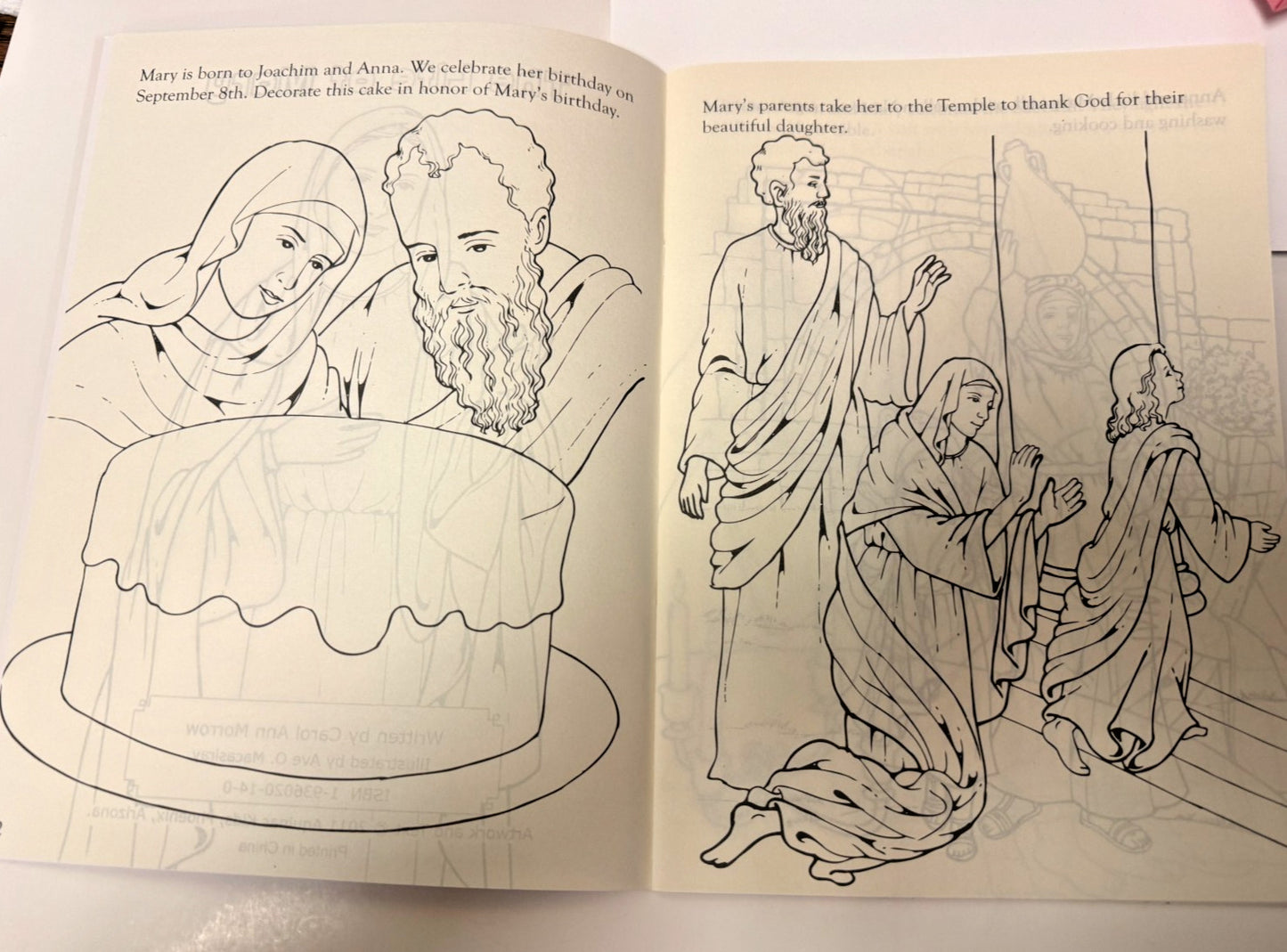 The Life of Mary Coloring Book for Children, New #AB-433-R2