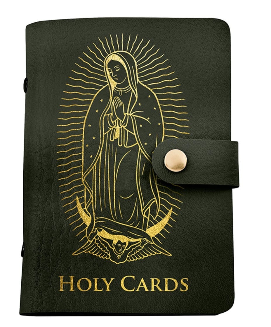 O L of Guadalupe Olive Green Holy Card Holder Booklet, New #AB-03-1 Journeys of Faith Collectibles:Religion & Spirituality:Christianity:Holy Cards