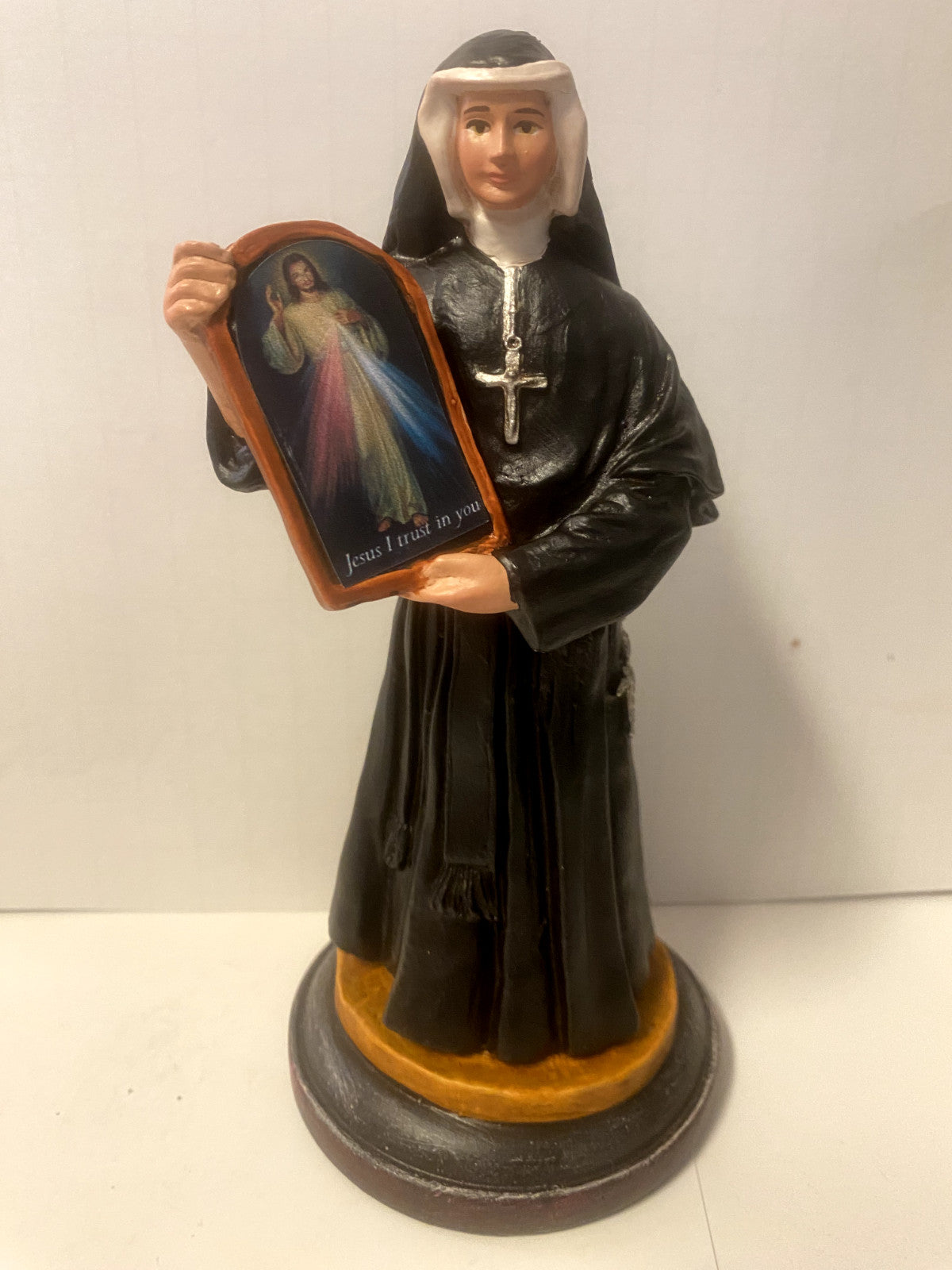 Saint Sister Faustina 7.5" Statue, New from Colombia #L001
