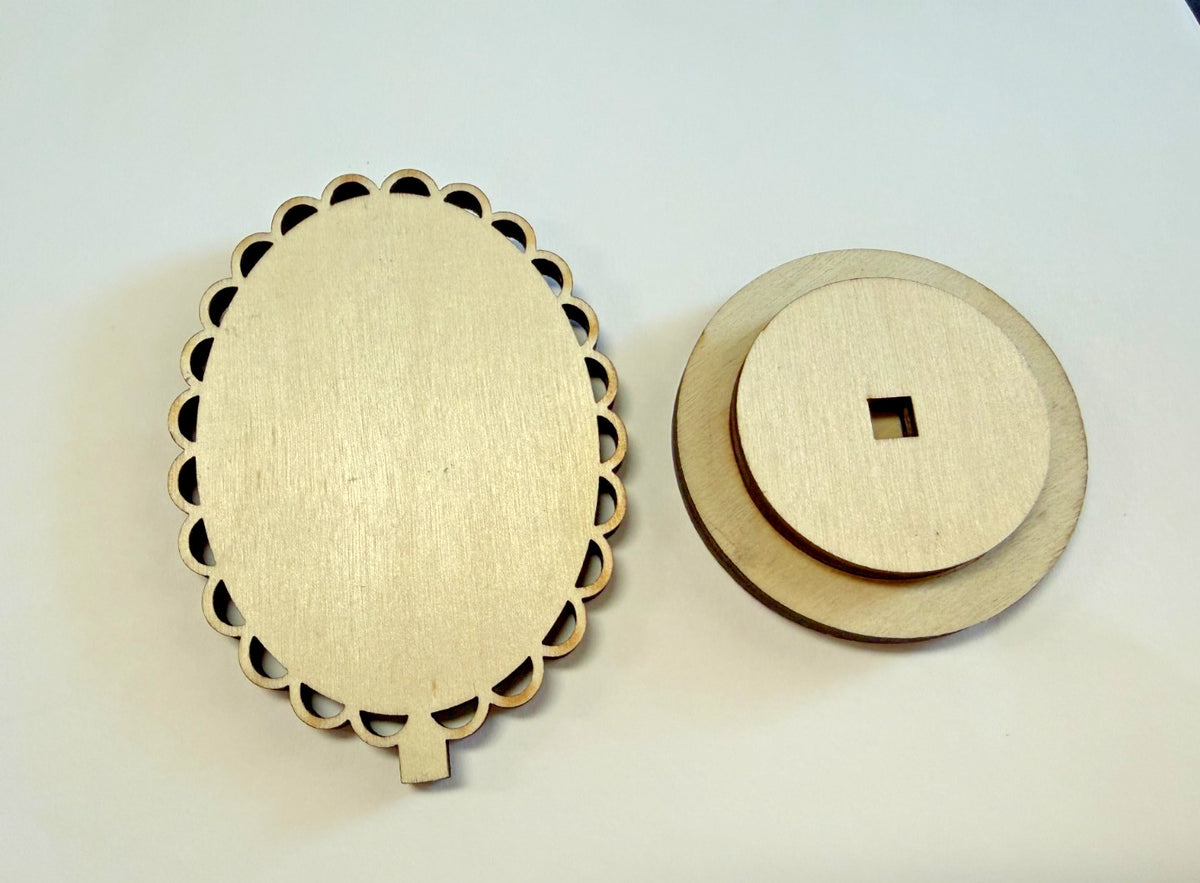 Saint Philomena  3.5"  Scalloped Wood Image, New #Gftshp-245