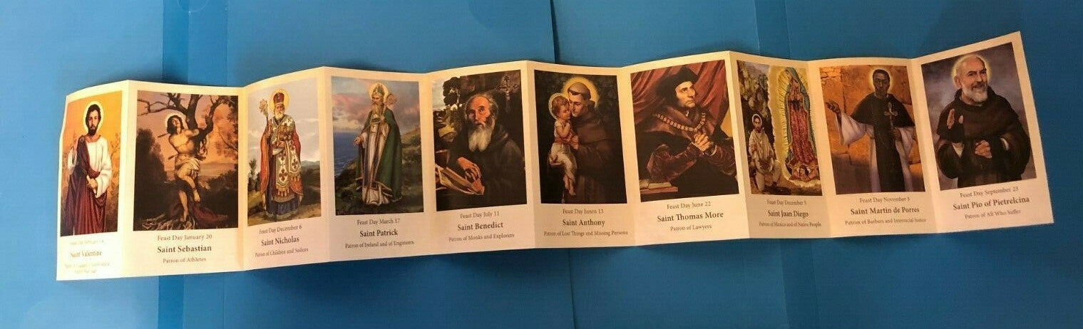 Saints for Boys Prayer Pocket Folder by Bob and Penny Lord featuring religious holy card collectibles for Christian spiritual practice.