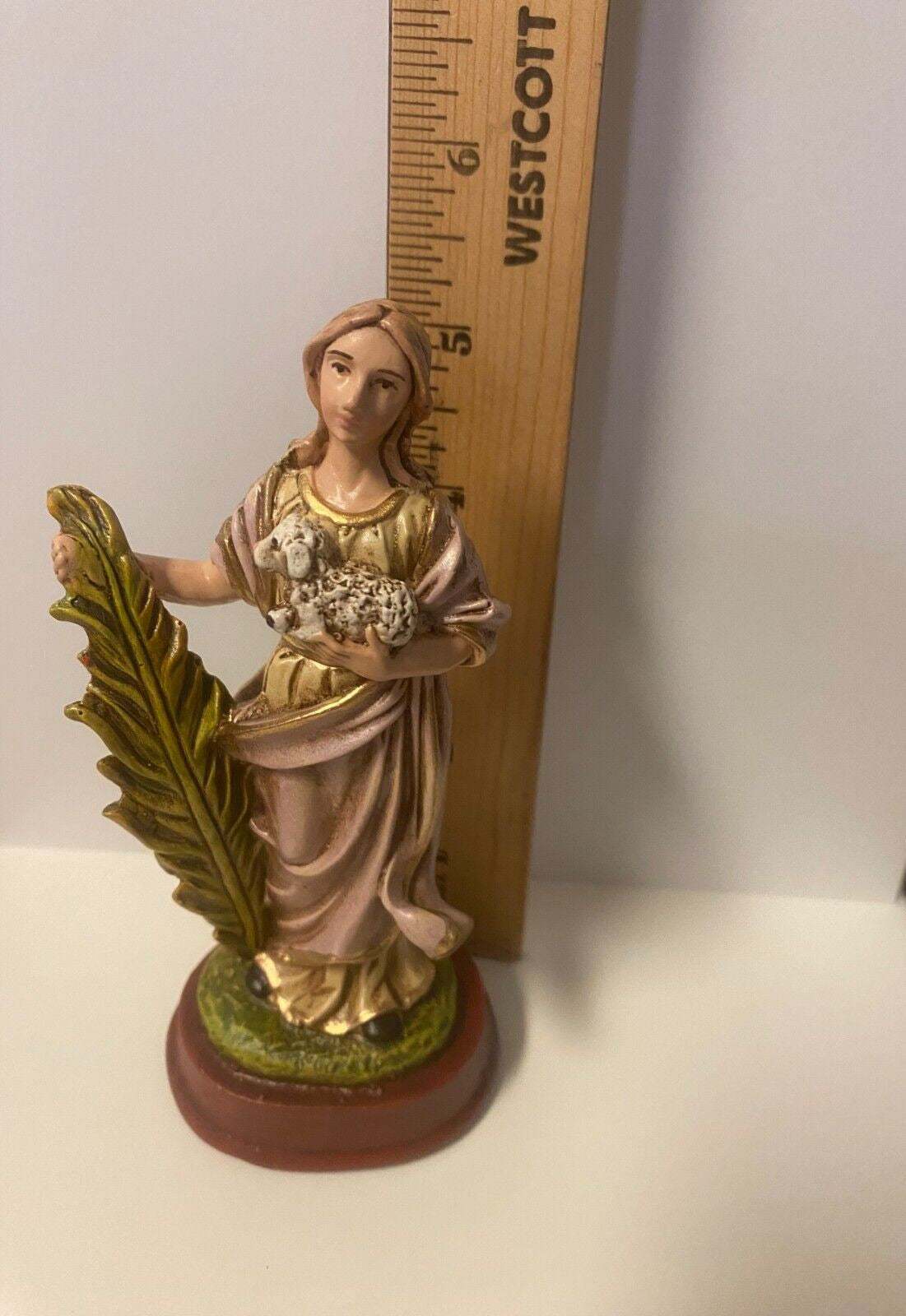 Saint Agnes 5.5" Statue, New From Colombia - Bob and Penny Lord