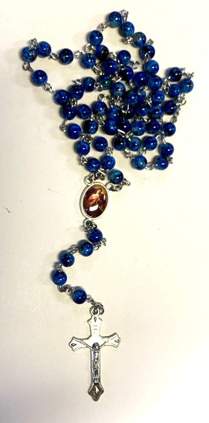 Our Lady Undoer (Untier) of Knots Rosary, Prayer Card, Rosary & Pouch, New - Bob and Penny Lord