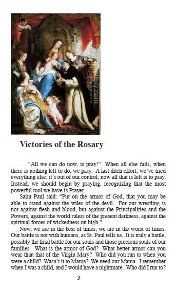 Victories of the Rosary Pamphlet/Minibook,by Bob and Penny Lord - Journeys of Faith