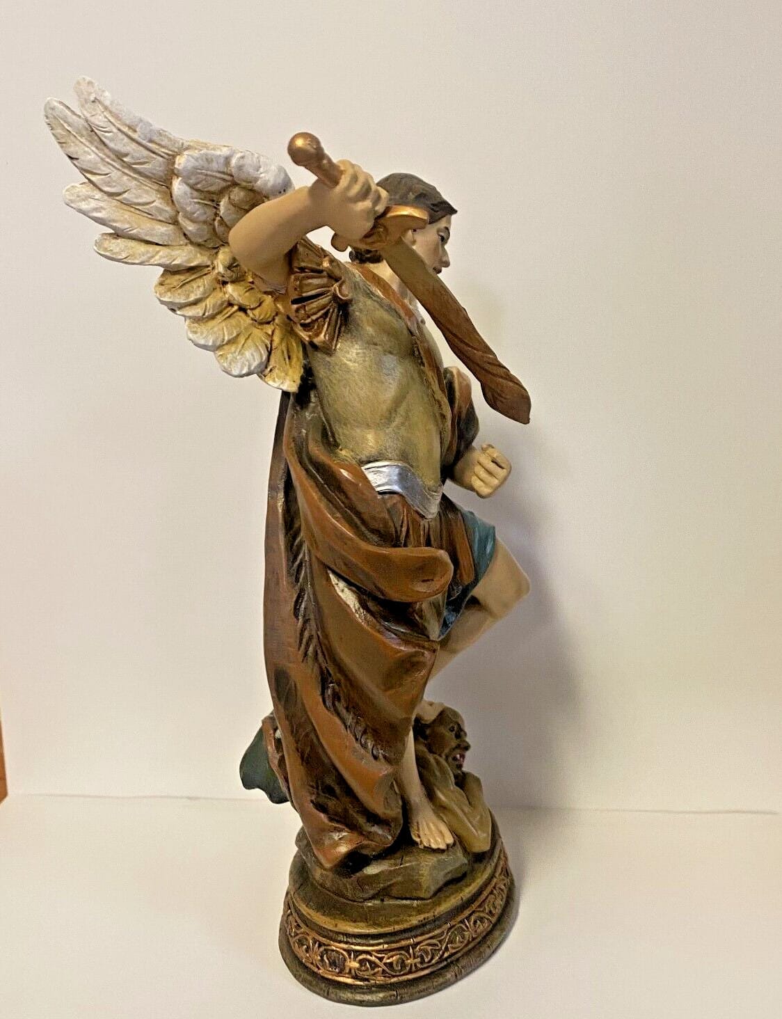 Saint Michael The Archangel 6.5" Hand-Painted Resin Statue Bob and Penny Lord Journeys of Faith Collectibles:Religion & Spirituality:Christianity:Statues & Figures