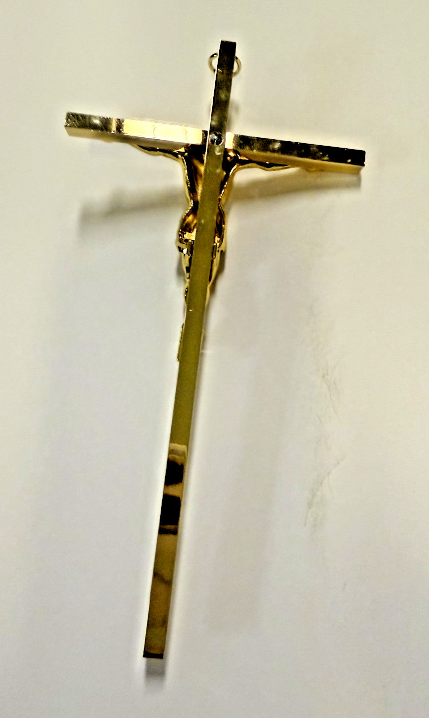 7" Gold Plated  with Antique Gold  Wall Crucifix, New #AB-347-R2 - Journeys of Faith