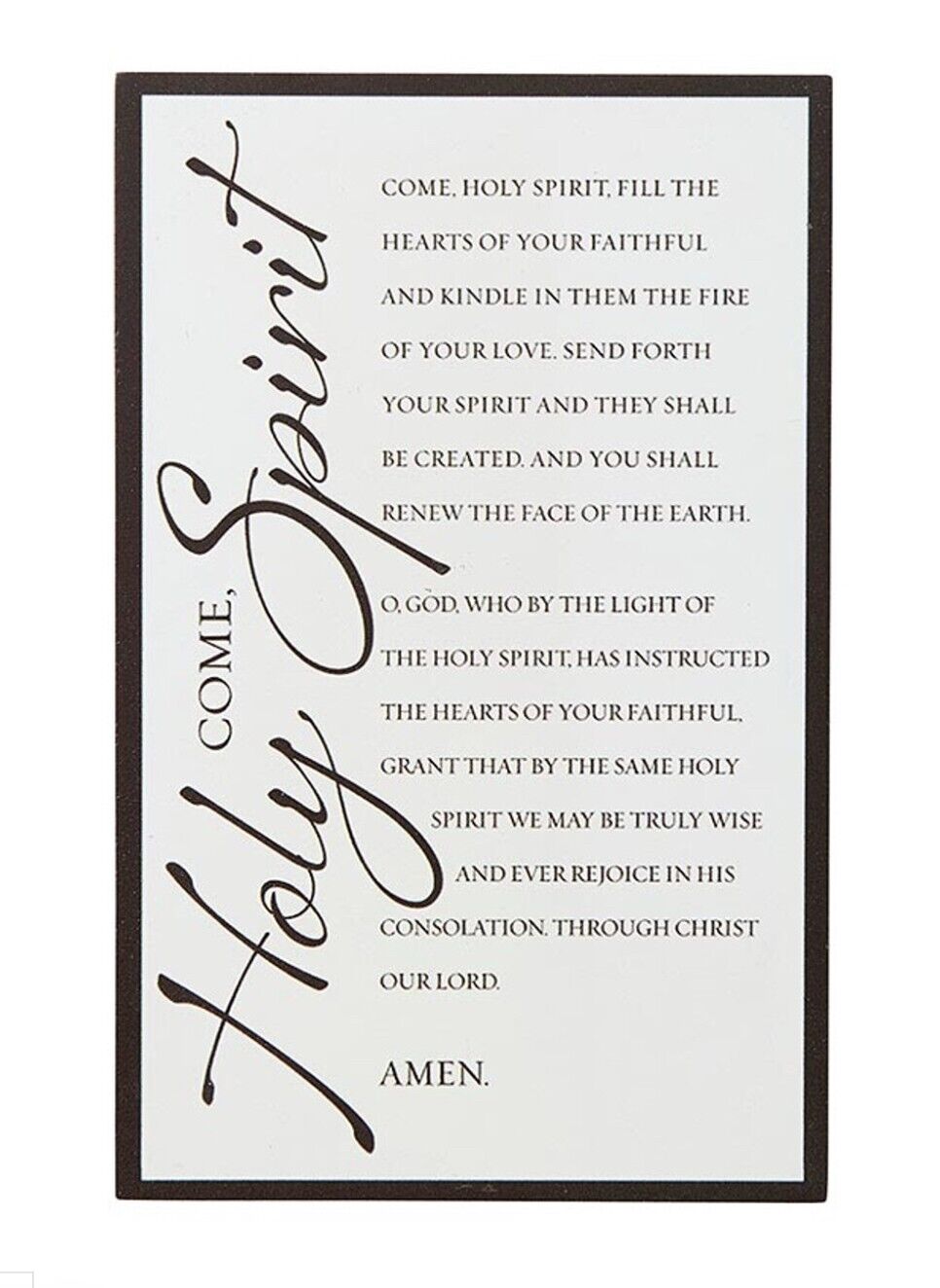 Confirmation Traditional  Prayer 6" Plaque, New #AB-240