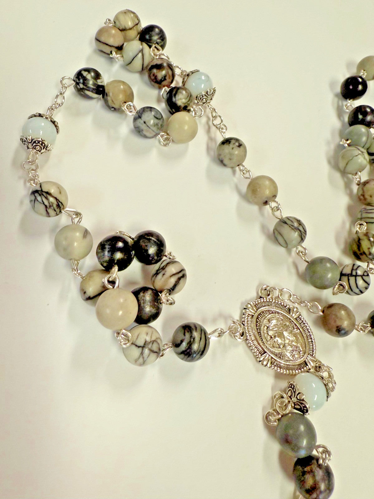 Zebra Japer Stone Beads Rosary, New #Gftshp-56 - Journeys of Faith