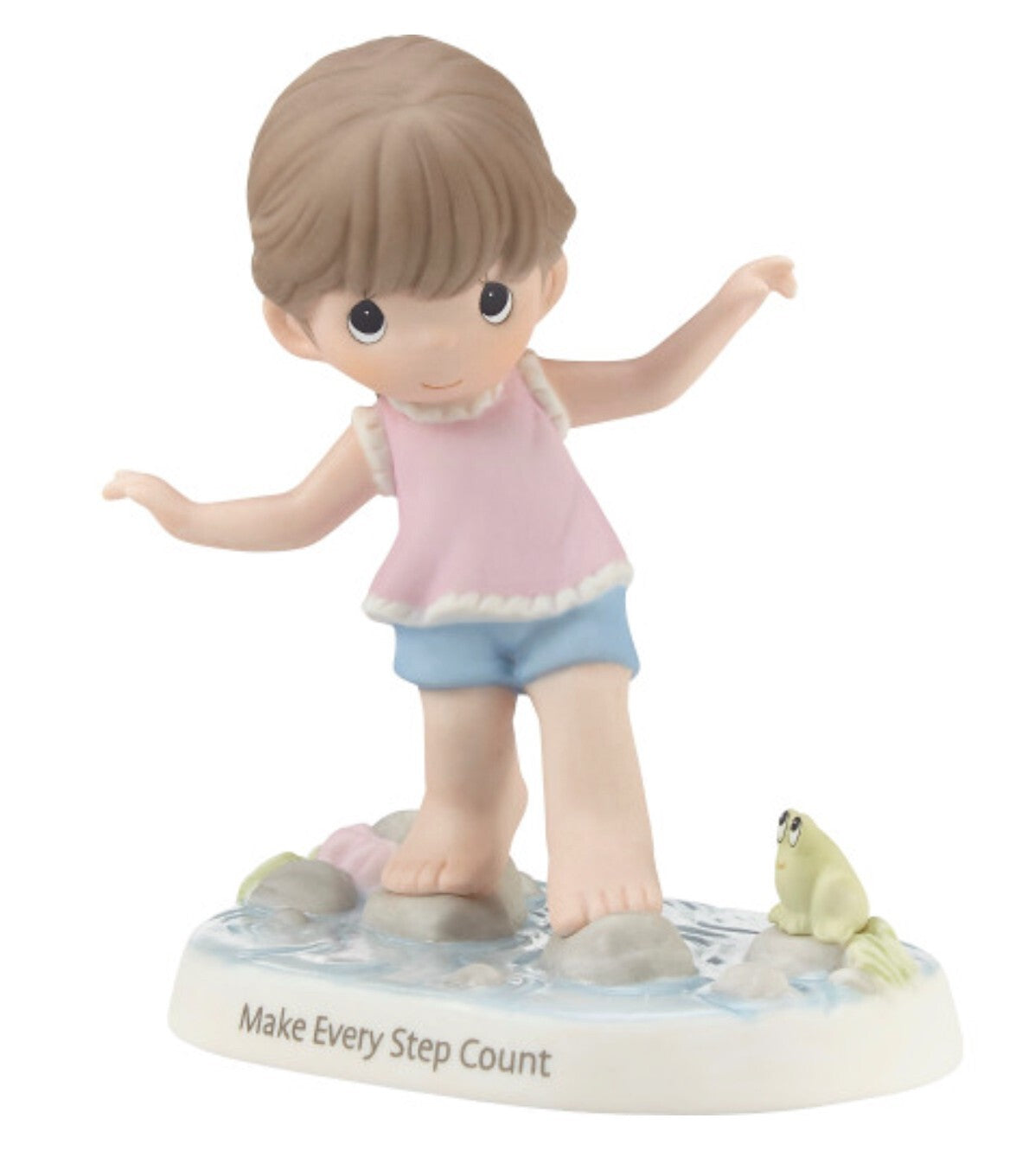 Precious Moments "Make Every Step Count" figurine, decorative collectible sculpture with detailed design and gentle colors.