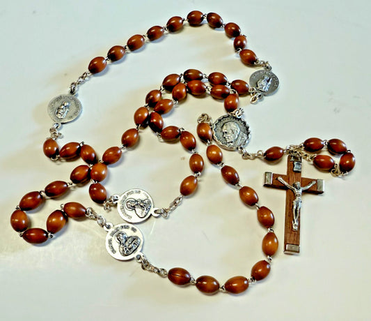 Saint Pope John Paul II + Apostles Vintage Rosary, New From Italy #AB-49 - Journeys of Faith