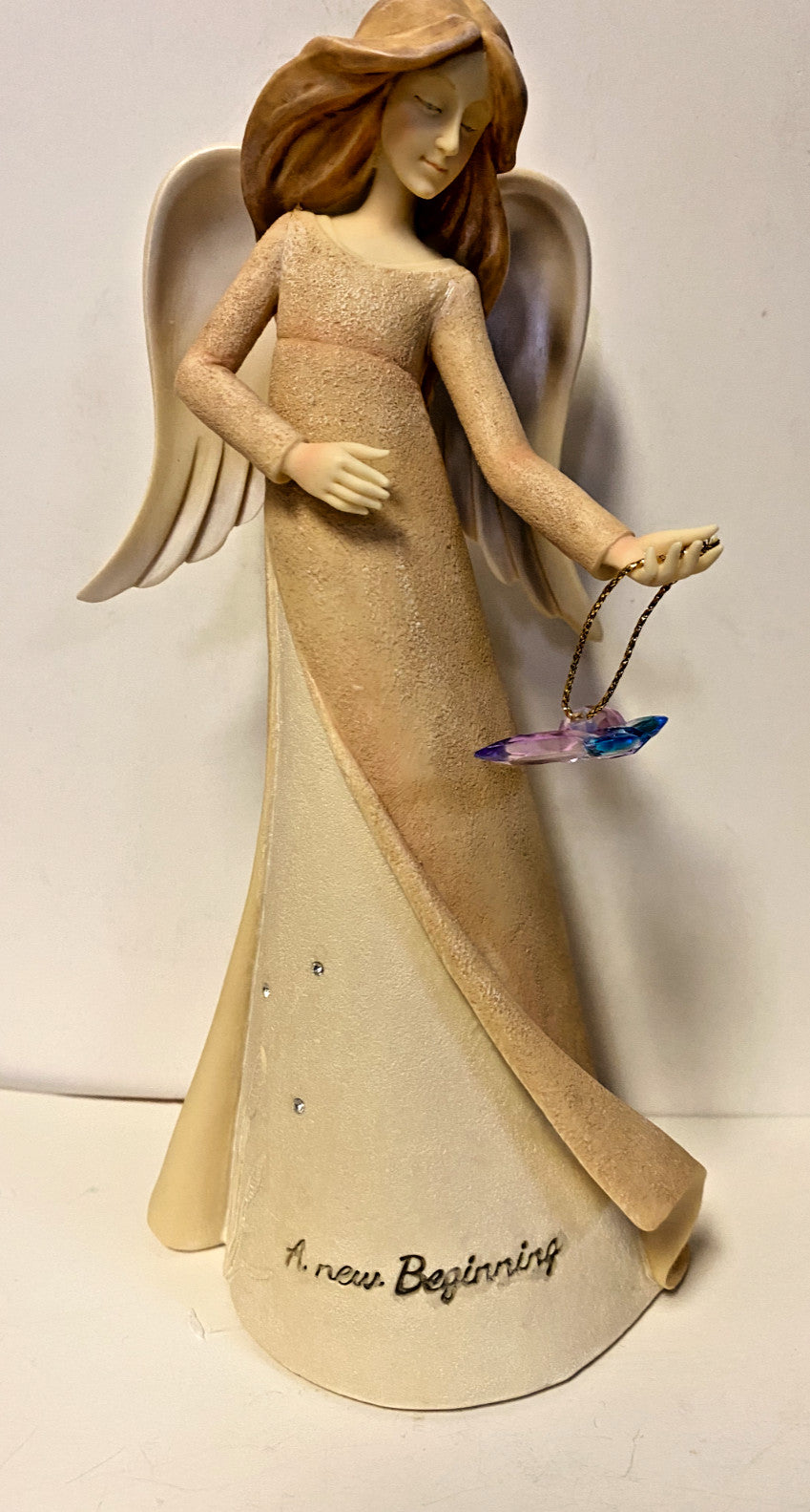Foundations by Enesco 7.5" "A New Beginning" Angel, New - Journeys of Faith