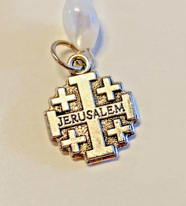 Jerusalem Cross Charm 1 Decade Rosary Bracelet,New from Bethlehem # HLYLND-067 Journeys of Faith Collectibles:Religion & Spirituality:Christianity:Jewelry