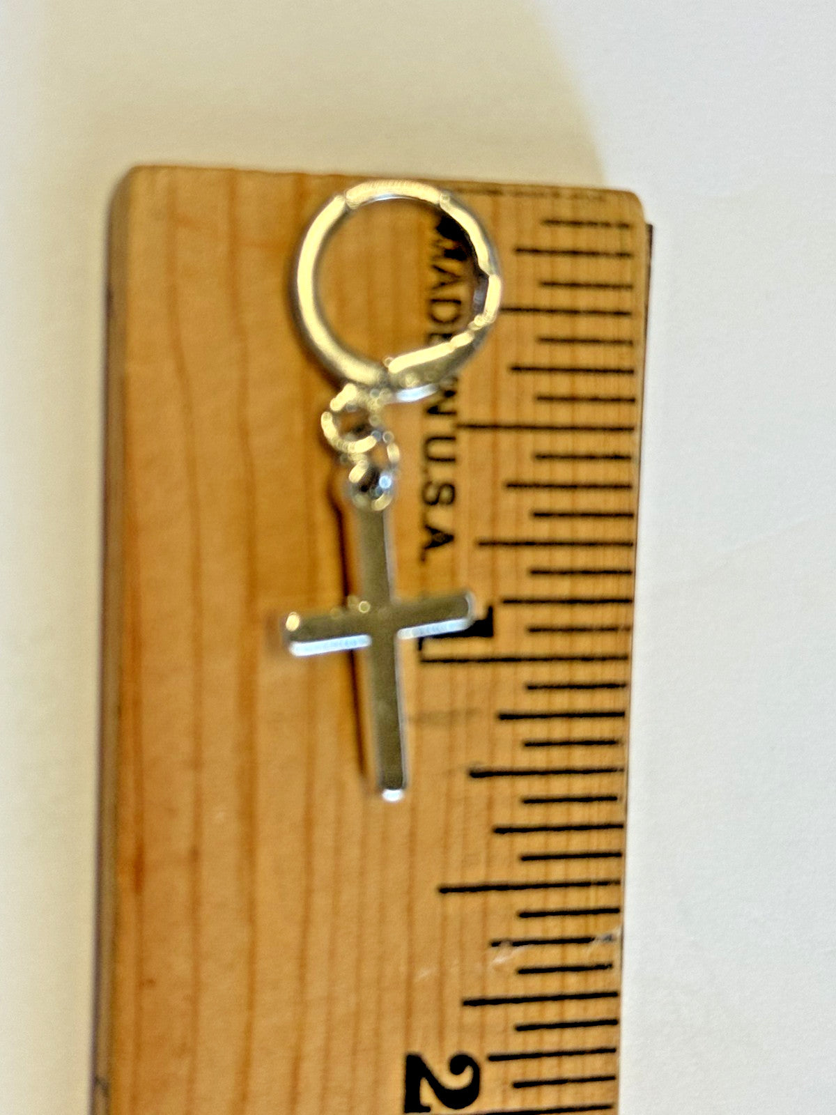 .925 Sterling Silver Small Cross Earrings, New #AB-379-R2 - Journeys of Faith