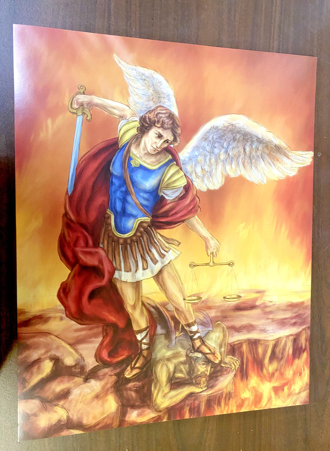 Saint Michael The Archangel 16" x 20" Poster, New.  AB-066 - Journeys of Faith
