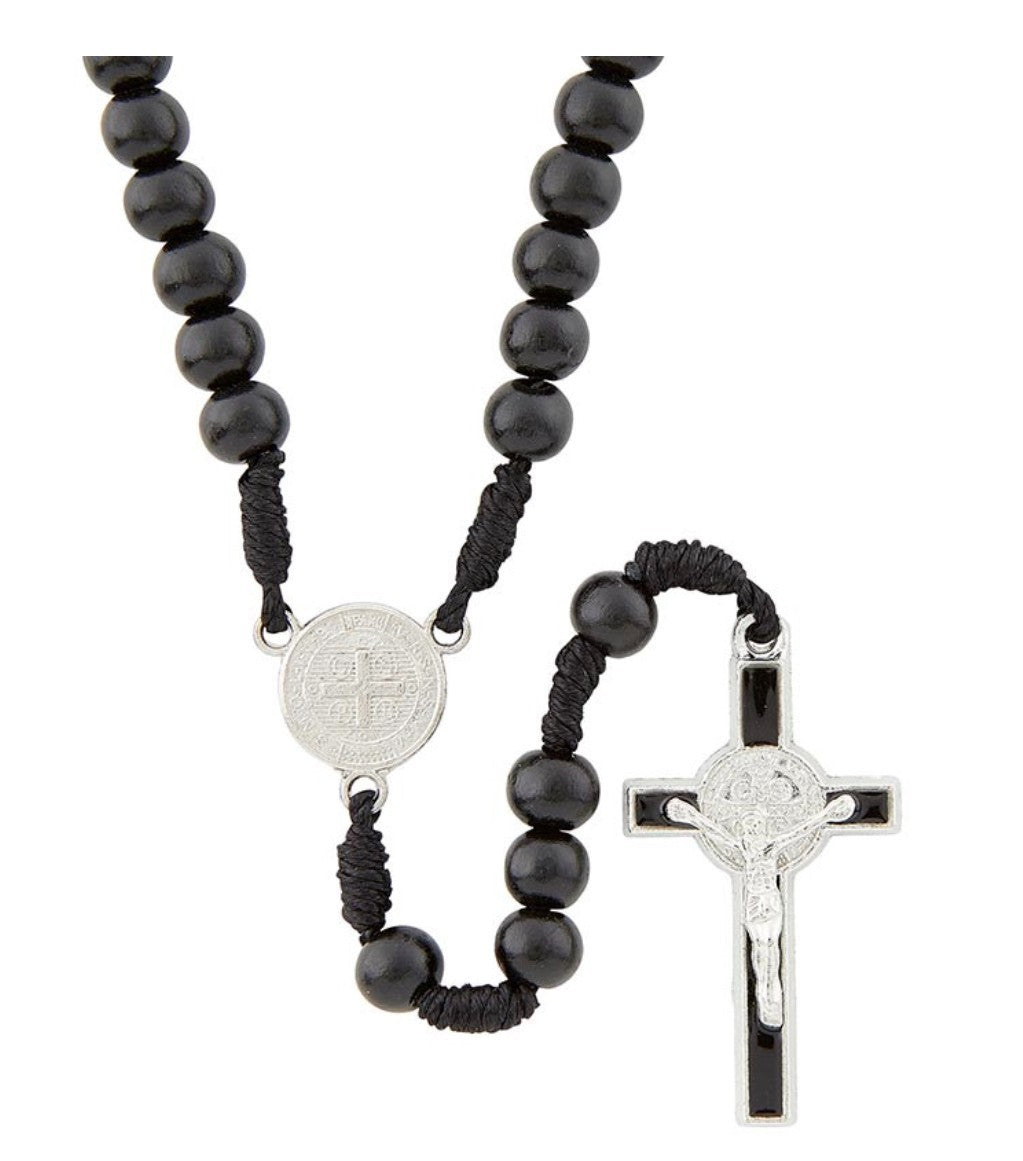 Saint Benedict Cord Small Rosary,  New #Gftshp-160