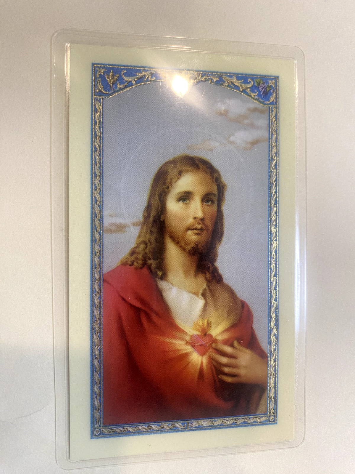 Sacred HeartLaminated/sloem Resoution Prayer Card, New