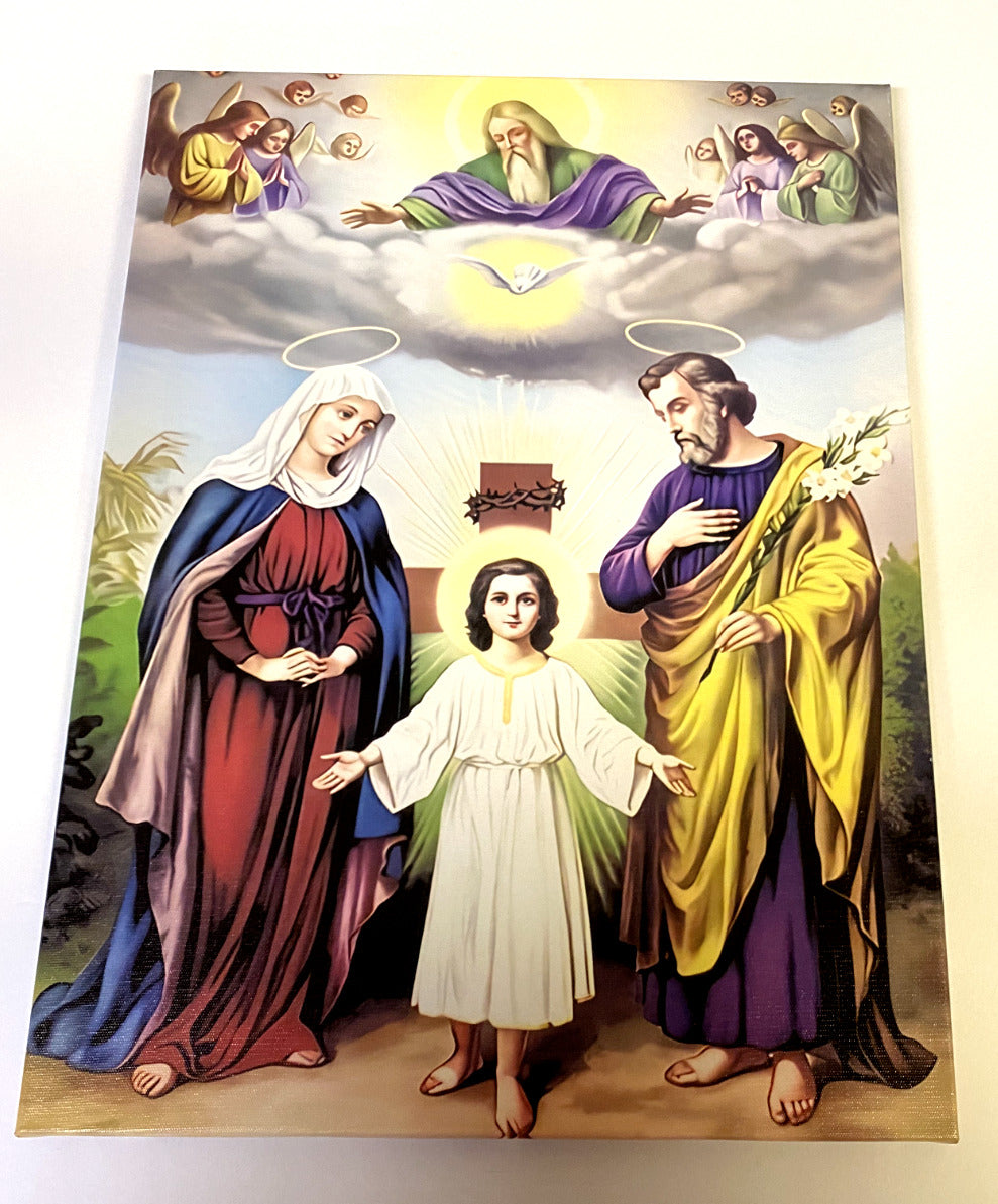 The Love of God- Blessed Mary, Jesus & St Joseph 16" x `12" Canvas, New #GFTSHP - Bob and Penny Lord