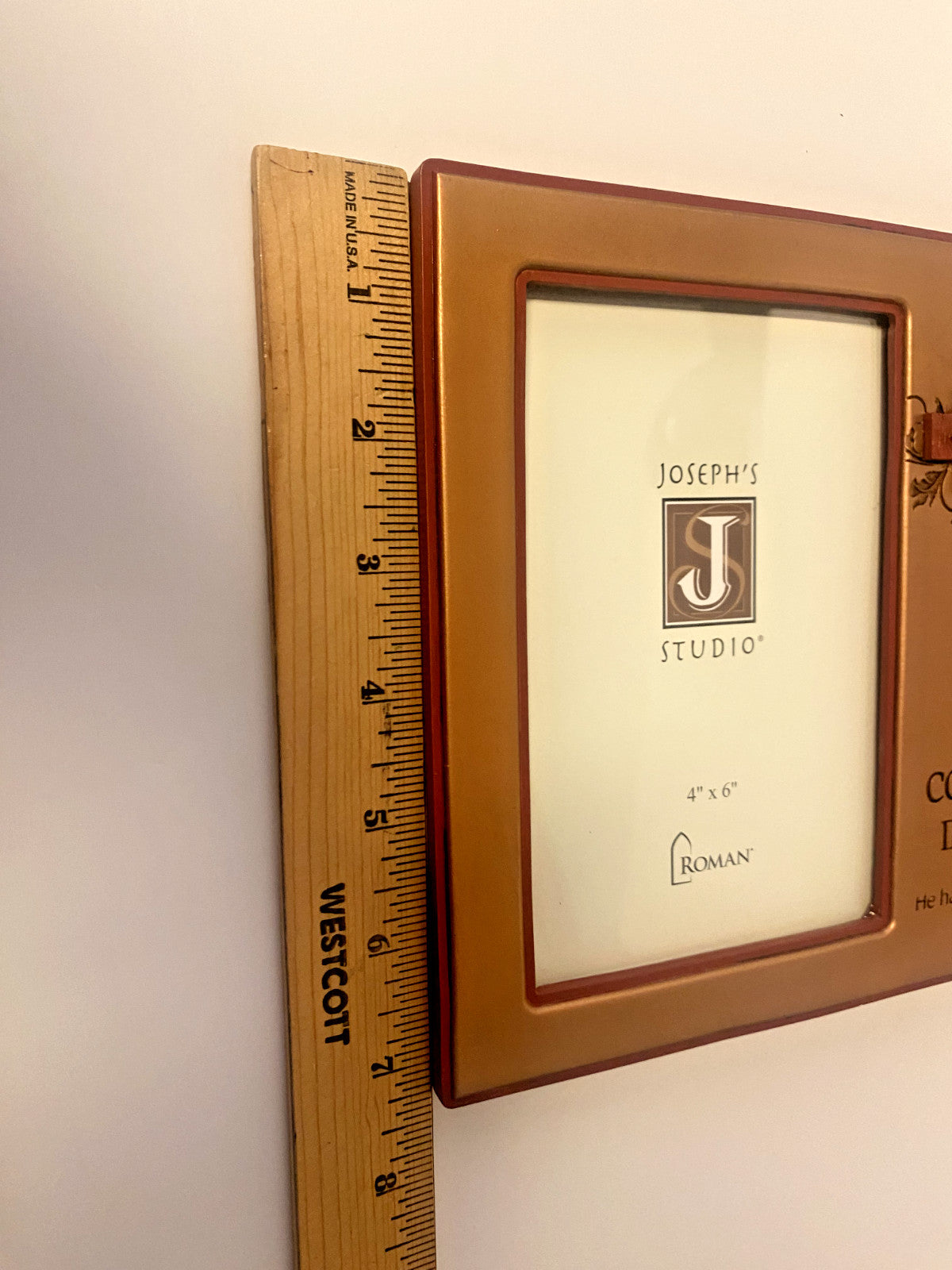 Joseph Studios 4x6 confirmation photo frame for home decor, featuring a classic wooden design and secure photo holder.
