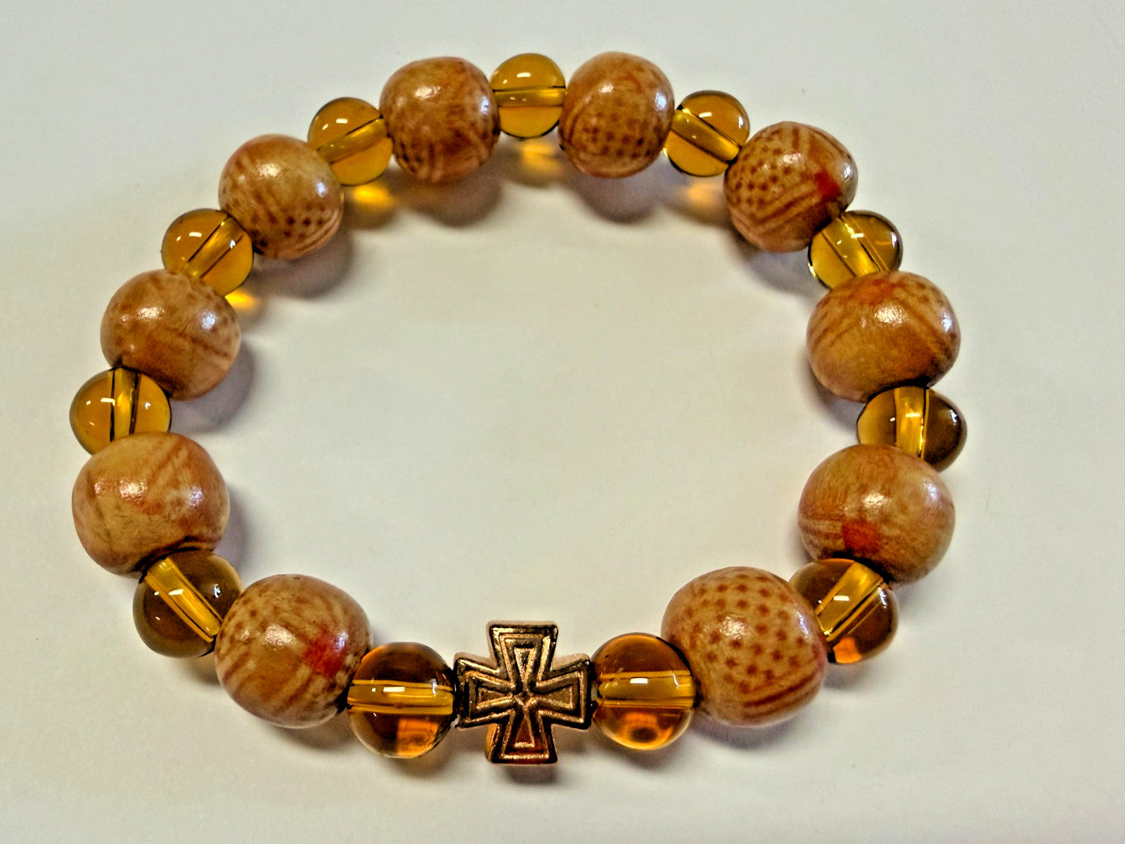 Wood Bead with Cross Bracelet,  New From Japan #Gftshp-144 - Journeys of Faith